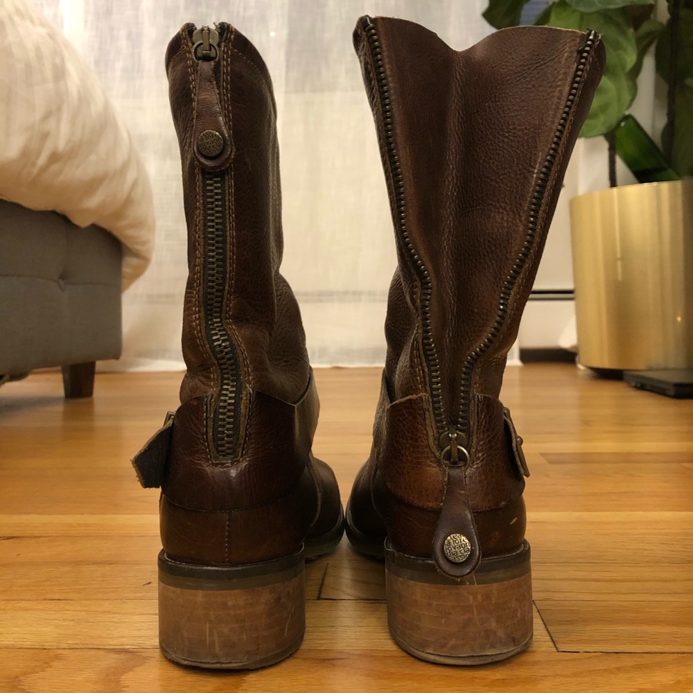 Italian Leather Boots with Buckle - Picture 2 of 8
